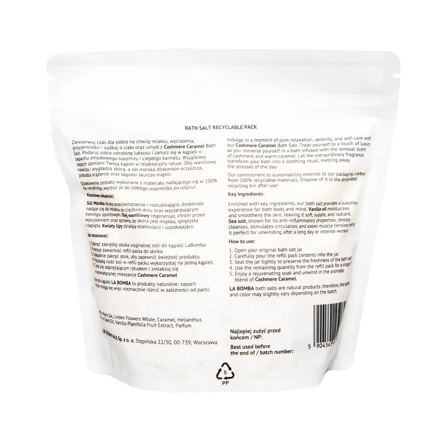 LaBomba Baðsalt Cashmere Caramel áfylling