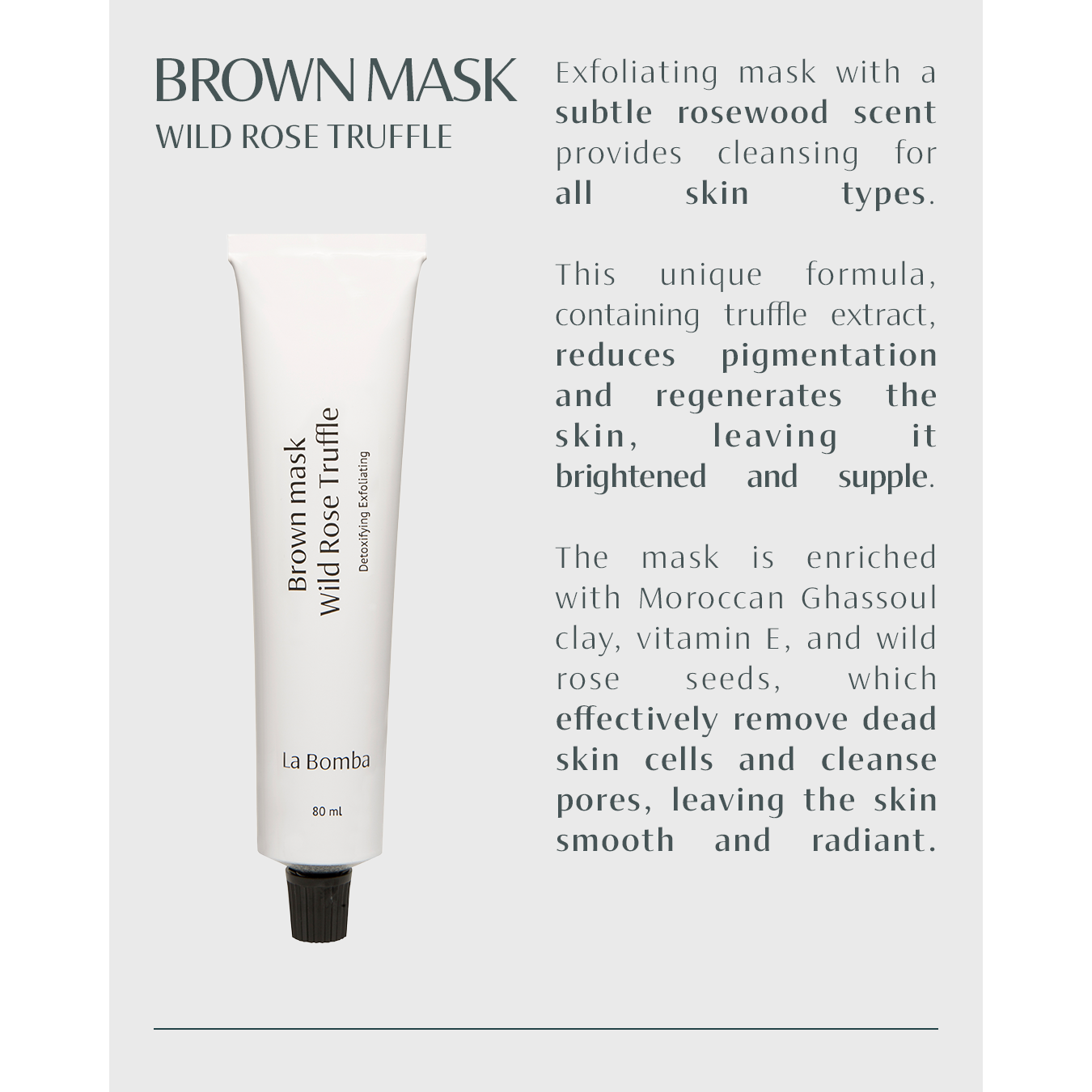La Bomba Wild Rose Truffle andlitsmaski