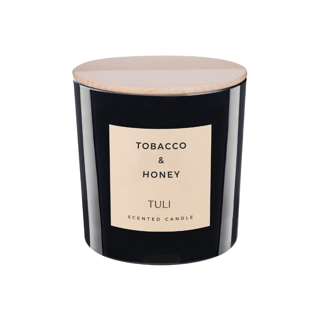 Tuli Tobacco and Honey ilmkerti stórt 350gr - Tveir kveikir
