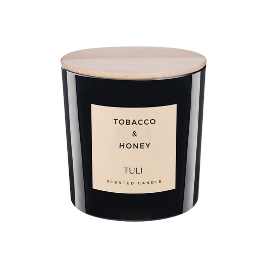 Tuli Tobacco and Honey ilmkerti stórt 350gr - Tveir kveikir